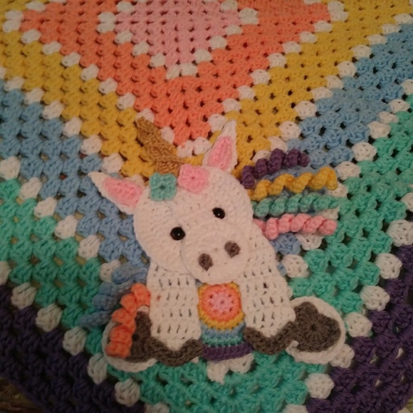Unicorn baby blanket NEW - Picture 1 of 3
